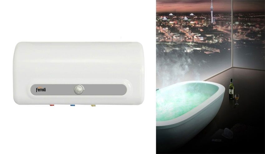 Thiết kế hiện đại, tinh tế của bình tắm nước nóng tráng bạc, chống giật Ferroli QQSI 30L SE