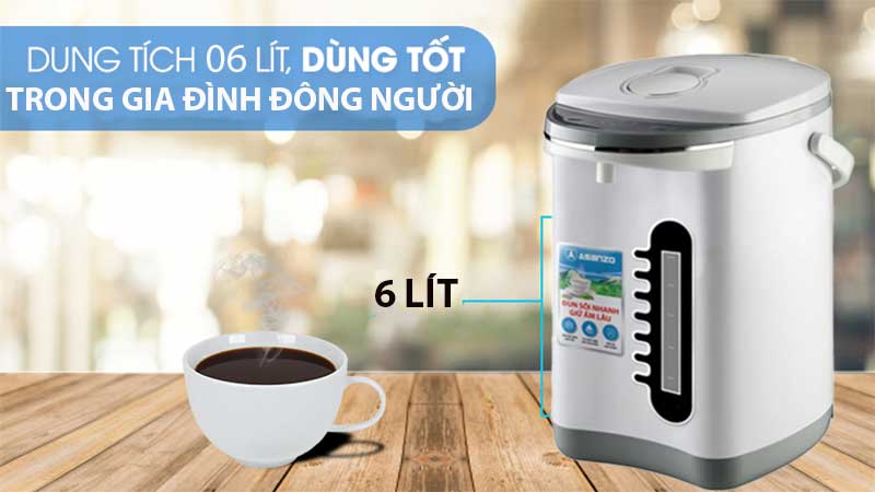 Dung tích của Bình thủy điện Asanzo HP-60YB