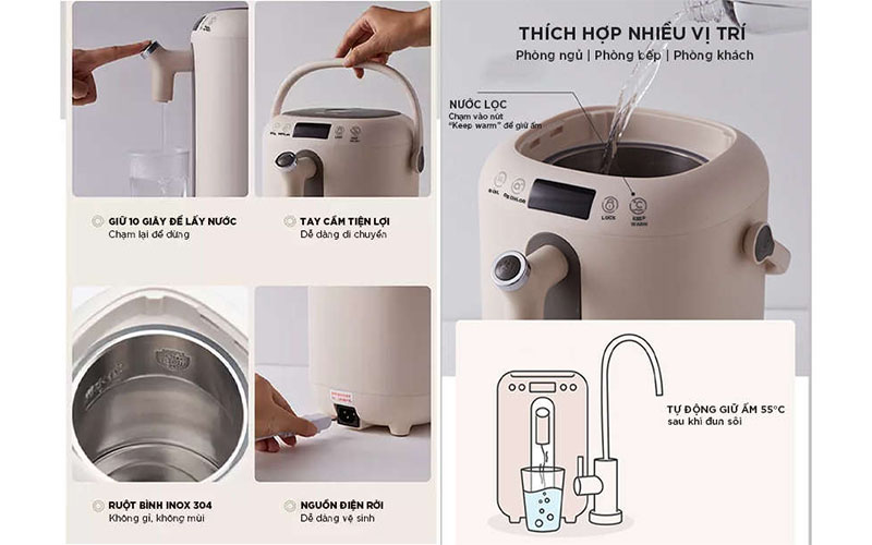 Thiết kế của Bình thủy điện Bear KE-B30V1