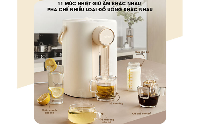 11 mức giữ nhiệt của Bình thủy điện Bear SB-BTD5L