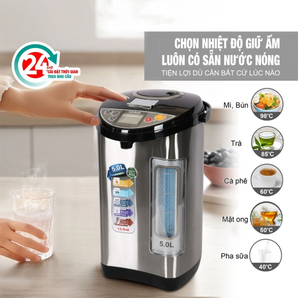 Bình thủy điện Gali GL-5050B - Hàng chính hãng