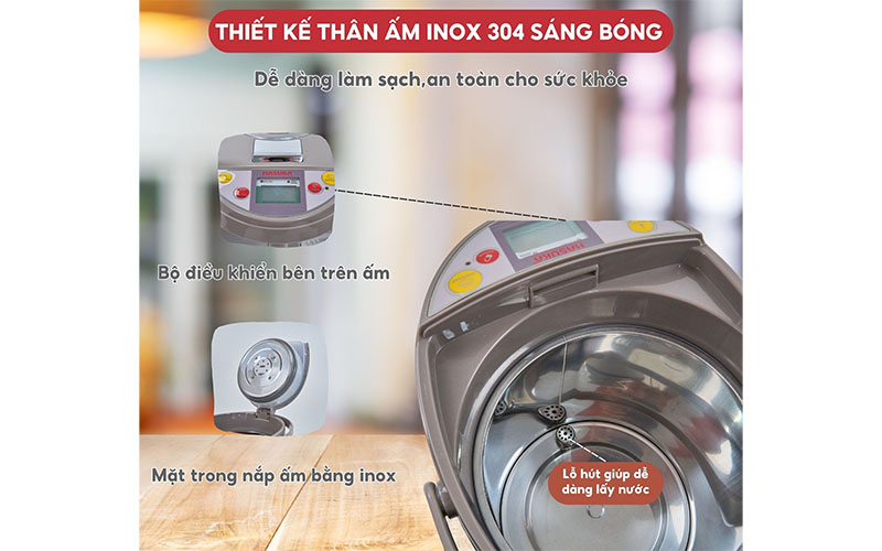 Bình thủy điện Hasuka HSK-5399 - Hàng chính hãng