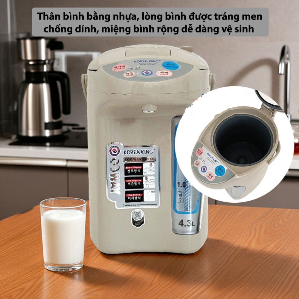 Bình thủy điện Korea King PWP-43L - Hàng chính hãng