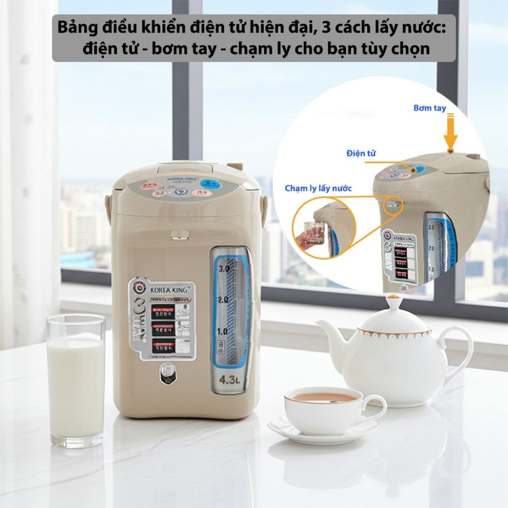 Bình thủy điện Korea King PWP-43L - Hàng chính hãng