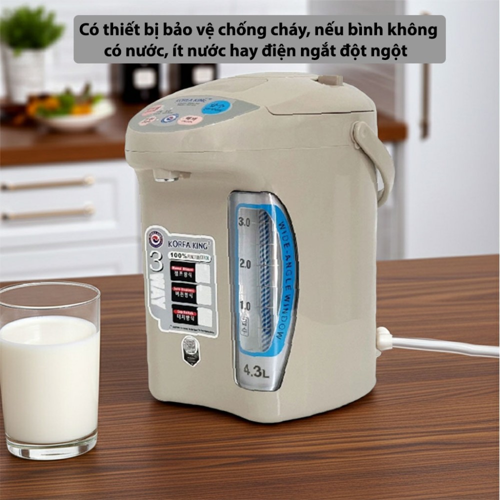 Bình thủy điện Korea King PWP-43L - Hàng chính hãng