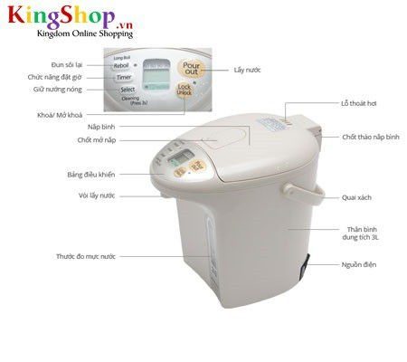 PABT-NC-BH30PCSY - Dung tích 3.0L 