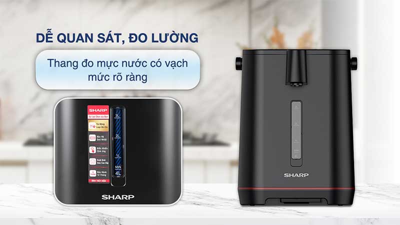 Bình thủy điện Sharp KP-40EBV-BK - Hàng chính hãng