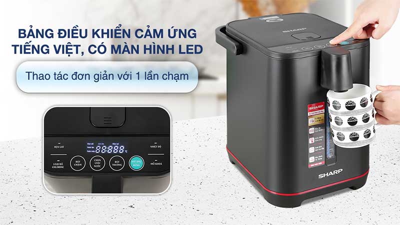 Bình thủy điện Sharp KP-40EBV-BK - Hàng chính hãng