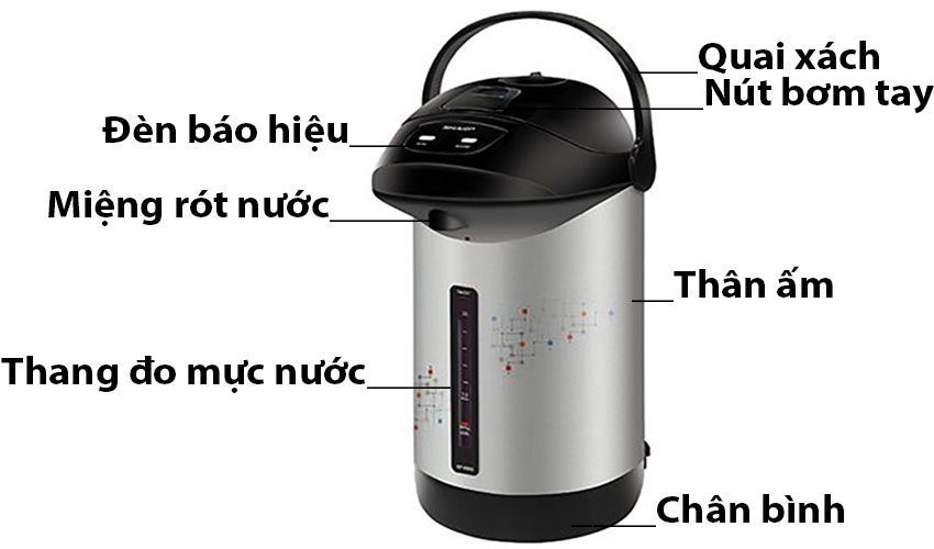 Bình thủy điện Sharp KP-B28SV-SC - Hàng chính hãng
