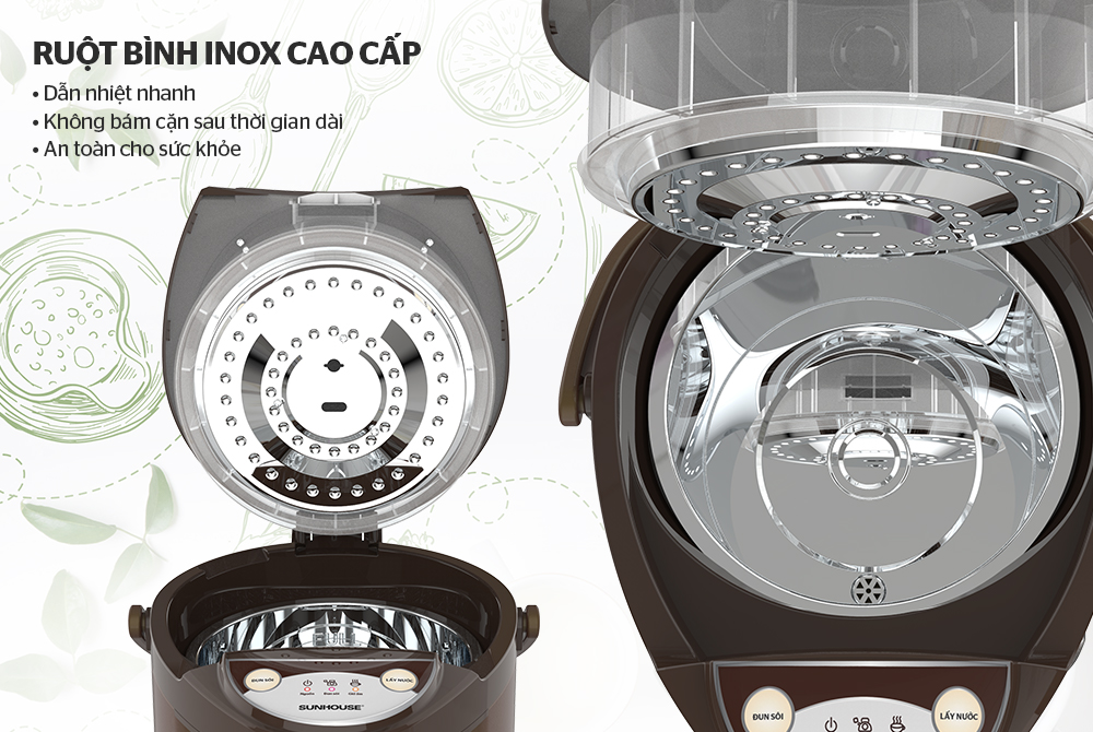 Bình thủy điện Sunhouse SHD1535C 3.5 lít - Hàng chính hãng