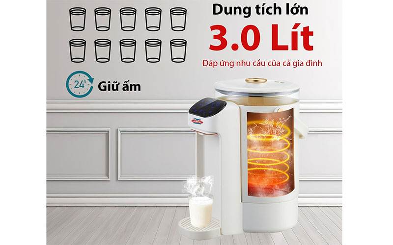 Dung tích của Bình thủy điện thông minh Ladomax HA-1630