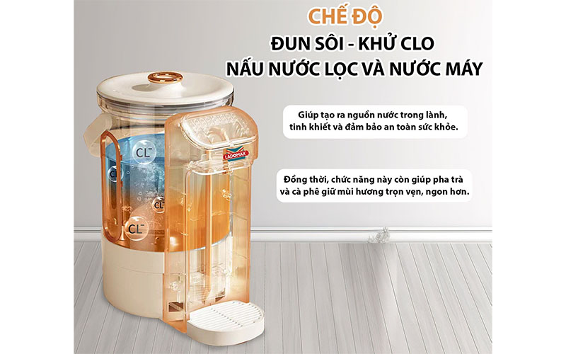 Chế độ họat động của Bình thủy điện thông minh Ladomax HA-1630