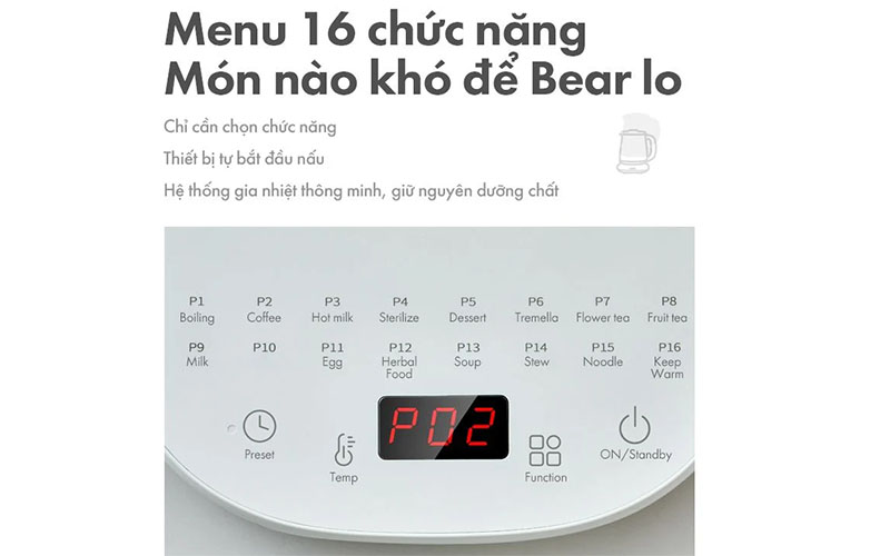 Bình trà đa năng Bear YSH-D15V7 - Hàng chính hãng