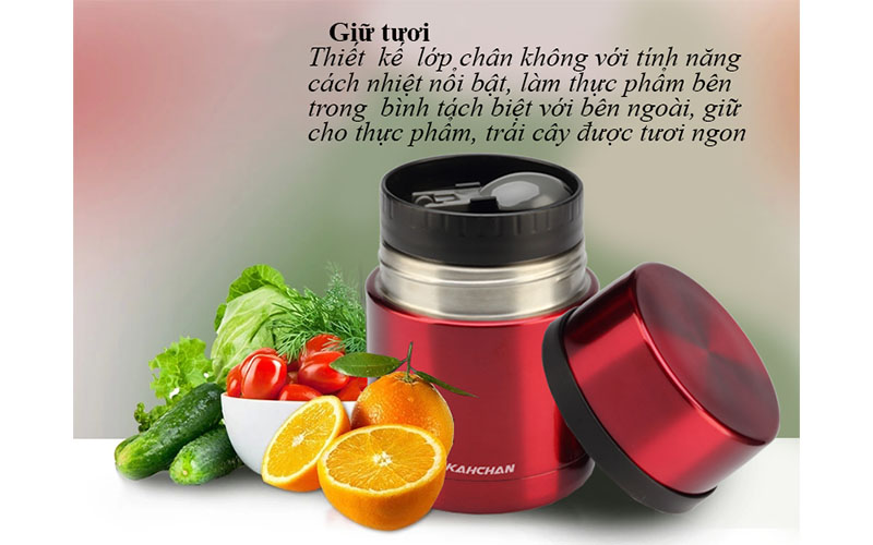 Bình ủ nấu thức ăn không điện Kahchan XFJ5-50 - Hàng chính hãng