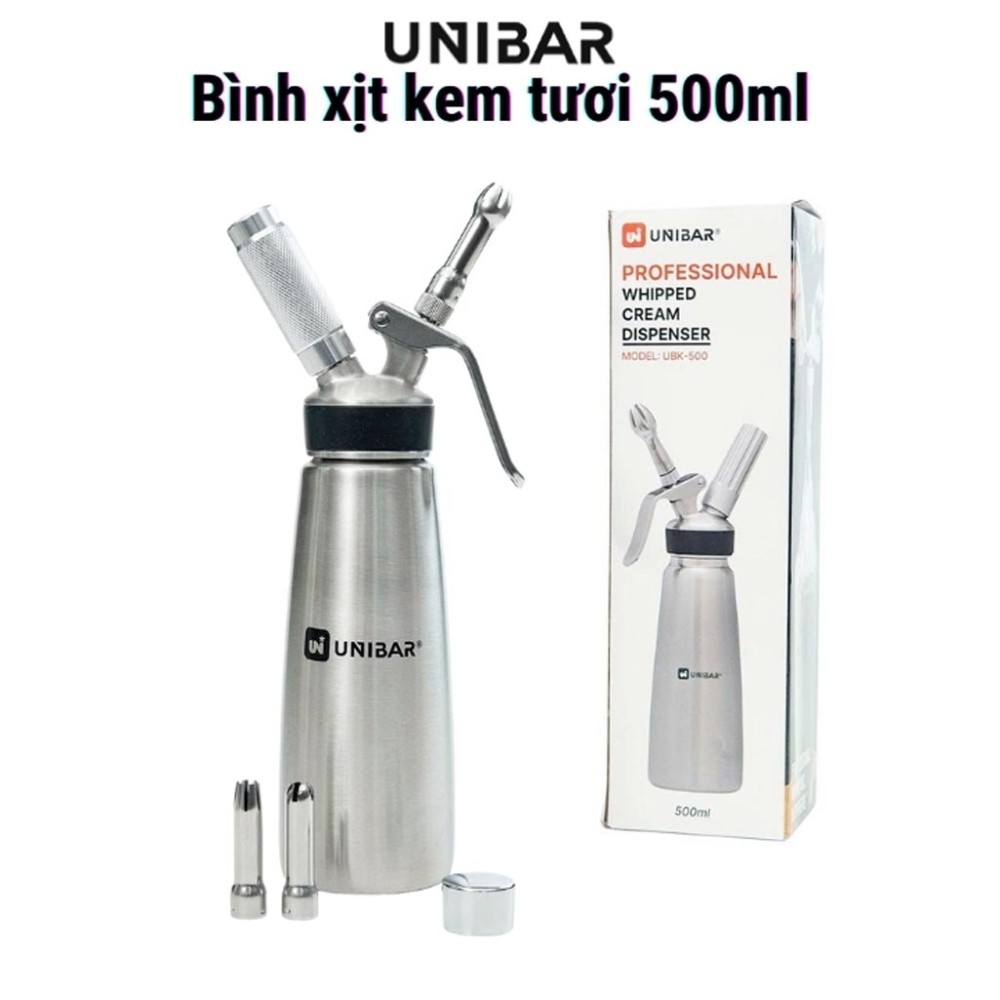 Bình xịt kem Unibar UBK-500 - Hàng chính hãng