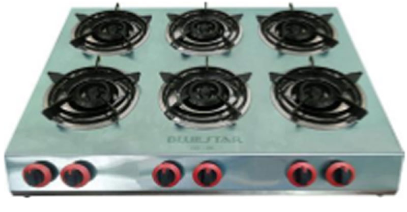 Bếp gas 6 lò điếu gang Bluestar BS-06SG - Hàng chính hãng