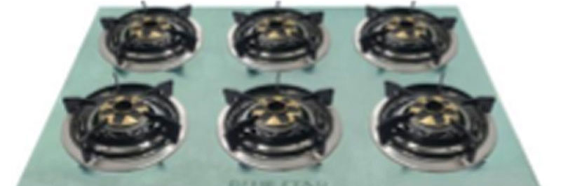 Bếp gas 6 lò điếu inox Bluestar BS-06SV - Hàng chính hãng