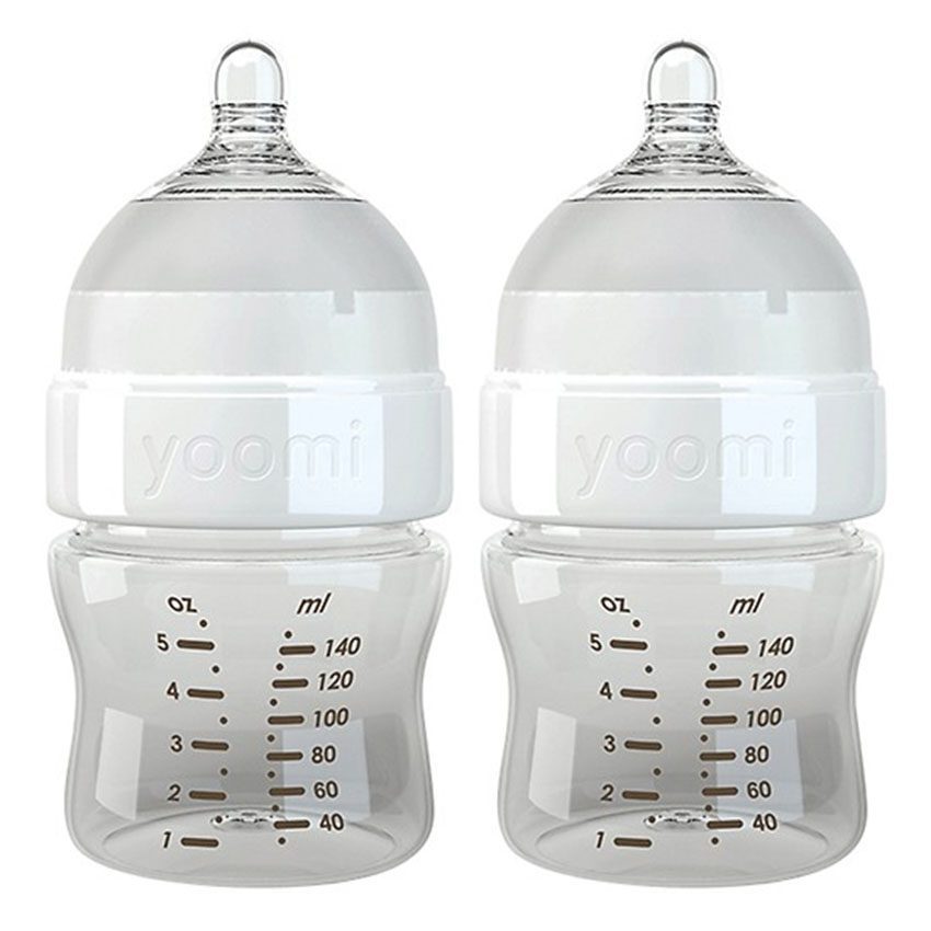 Bộ 2 bình sữa cao cấp PP 140ml Yoomi Y25B.YCCW - Hàng chính hãng