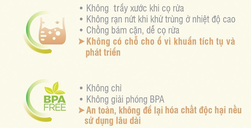 Bộ 3 bình sữa cao cấp PP 140ml Yoomi Y38B.YCCR với chất liệu an toàn cho trẻ