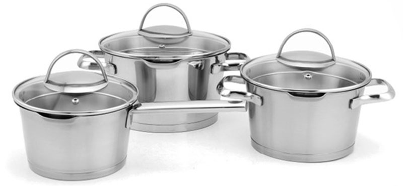 Bộ 3 cái nồi quánh inox 3 đáy Malloca SA-1903 - Hàng chính hãng