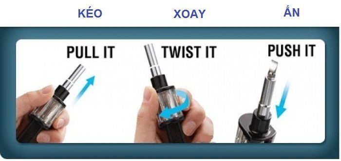 Bộ Tuavit thông minh xoay 360 độ BIT 360 - 6 đầu - Hàng chính hãng