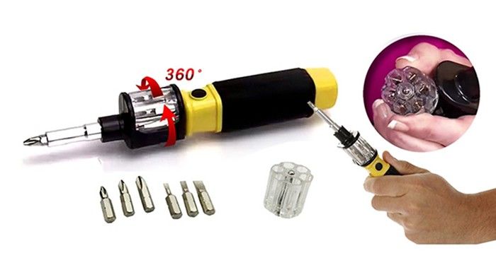 Bộ Tuavit thông minh xoay 360 độ BIT 360 - 6 đầu - Hàng chính hãng
