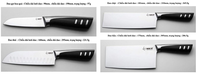 Bộ dao 5 món Arber ABSCR14-5 - Hàng chính hãng