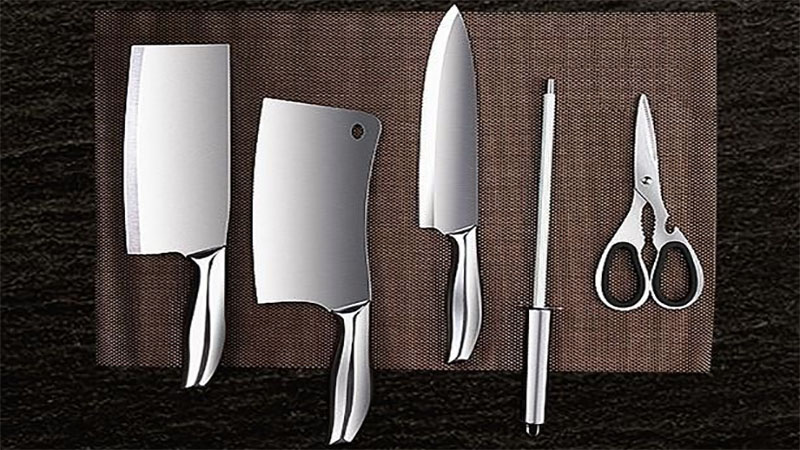 Bộ dao 5 món có đế Nhật Bản 000589 - Hàng chính hãng