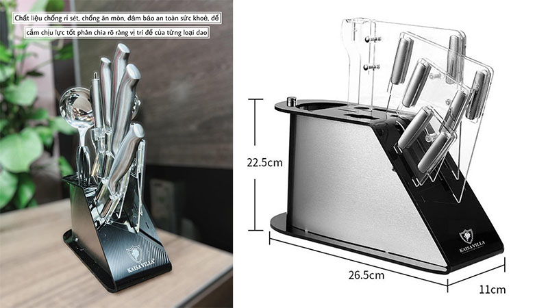 Bộ dao nhà bếp 11 món Kaisa Villa KV-9904 - Hàng chính hãng