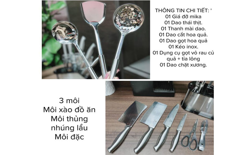Bộ dao nhà bếp 11 món Kaisa Villa KV-9904 - Hàng chính hãng