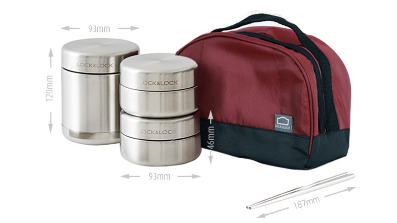 Bộ hộp cơm giữ nhiệt Lock&Lock LHC8015 - Hàng chính hãng