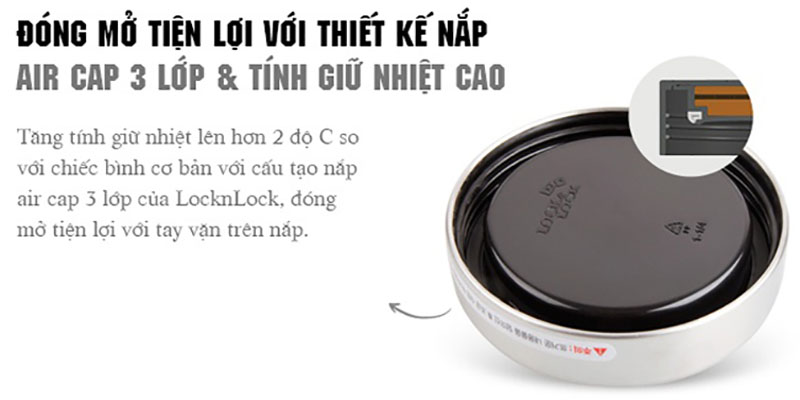 Bộ hộp cơm giữ nhiệt Lock&Lock LHC8016 - Hàng chính hãng