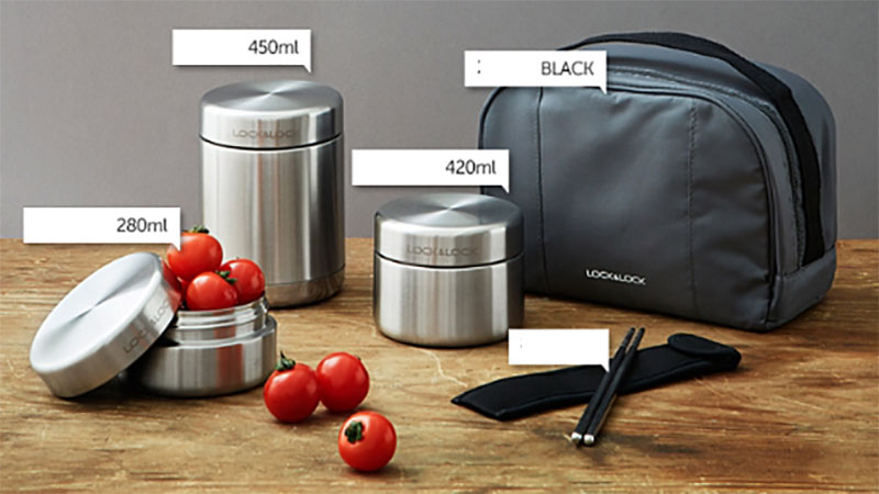 Bộ hộp cơm giữ nhiệt Lock&Lock LHC8016 - Hàng chính hãng