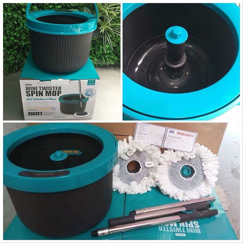 Bộ lau nhà Lock & Lock Mini Twister Spin Mop HPP345 - Hàng chính hãng