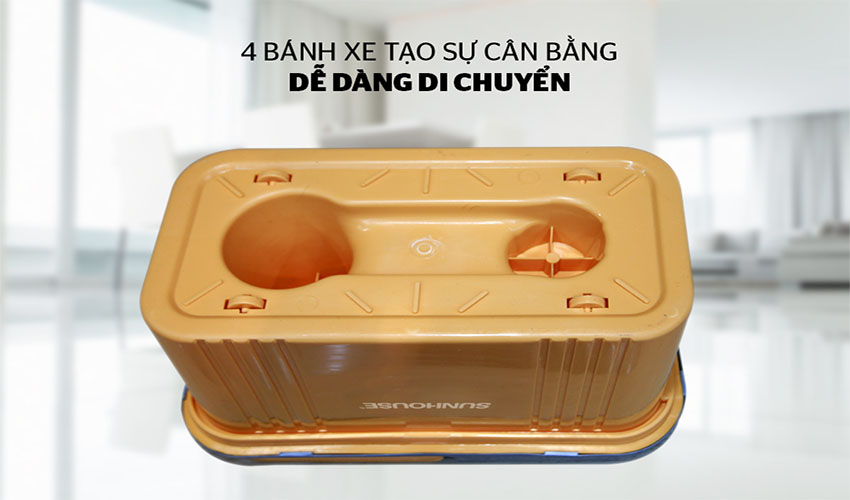 Bộ lau nhà xoay 360 độ Sunhouse KS-CL350PO - Hàng chính hãng