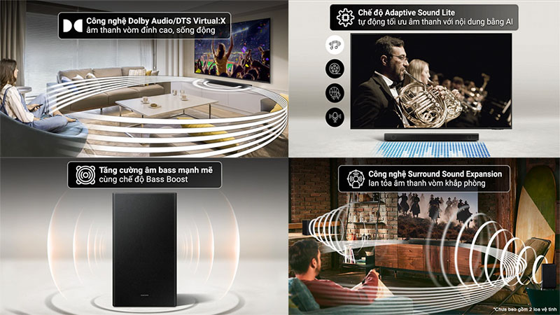 Bộ loa thanh Samsung HW-B550 - Hàng chính hãng