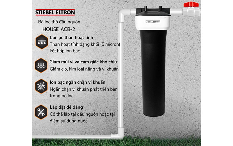 Bộ lọc nước đầu nguồn Stiebel Eltron Stiebel House ACB-2 - Hàng chính hãng