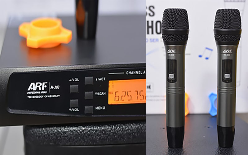 Bảng điều khiển và micro của Bộ micro không dây ARF M-303