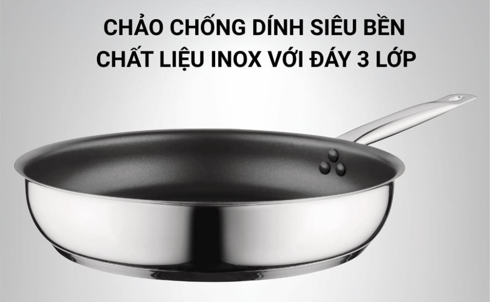 Chất liệu inox cao cấp an toàn, không thôi nhiễm vào thức ăn.
