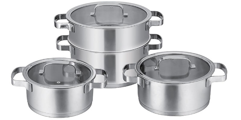 Bộ nồi 3 chiếc kèm xửng hấp Rapido RK182024S-1 - Hàng chính hãng