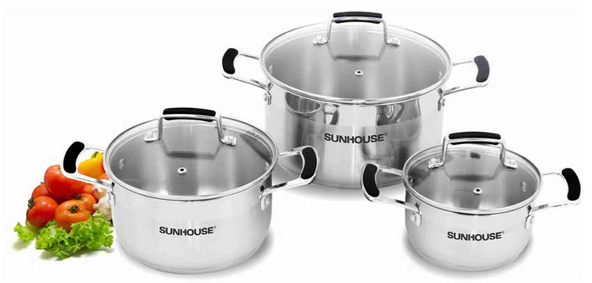 Bộ nồi 3 đáy Sunhouse SH782 - Hàng chính hãng
