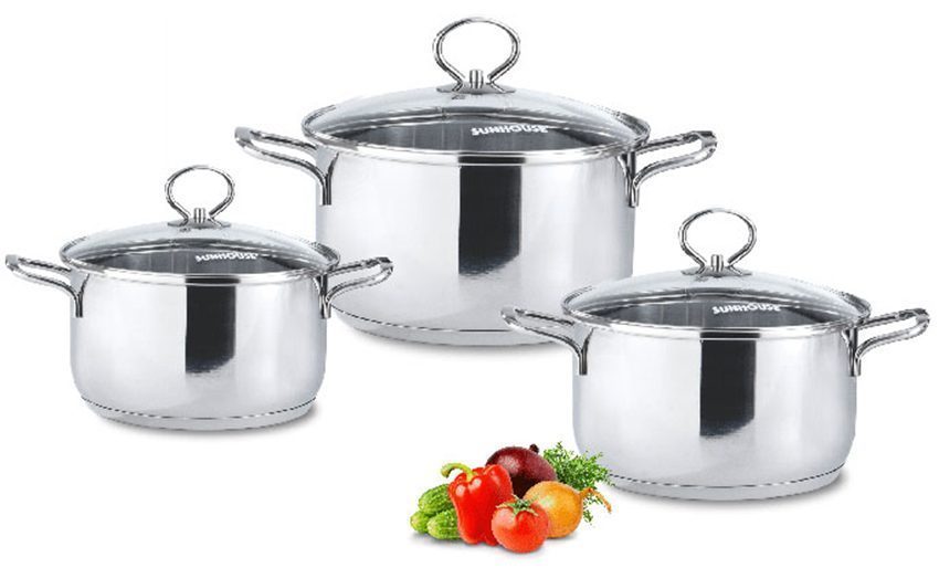 Bộ nồi 3 đáy Sunhouse SH887 - Hàng chính hãng