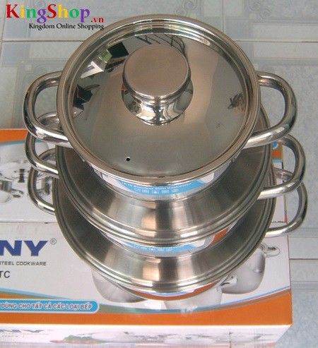 Bộ nồi inox 3 đáy cao cấp Rainy RN-06TTC không gỉ