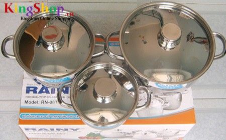 Bộ nồi Rainy RN-06TTC bằng  inox 403