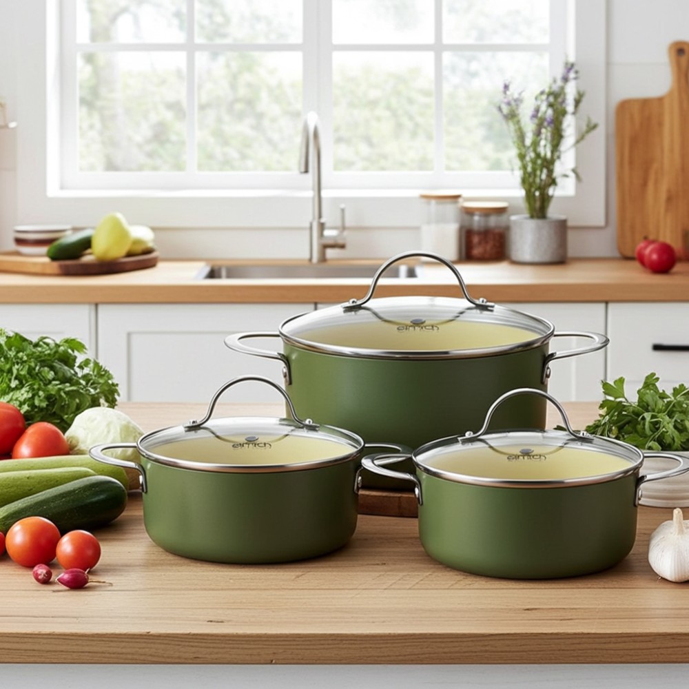 Bộ nồi 3 món Elmich Olive classic EL5242OV03 - Hàng chính hãng