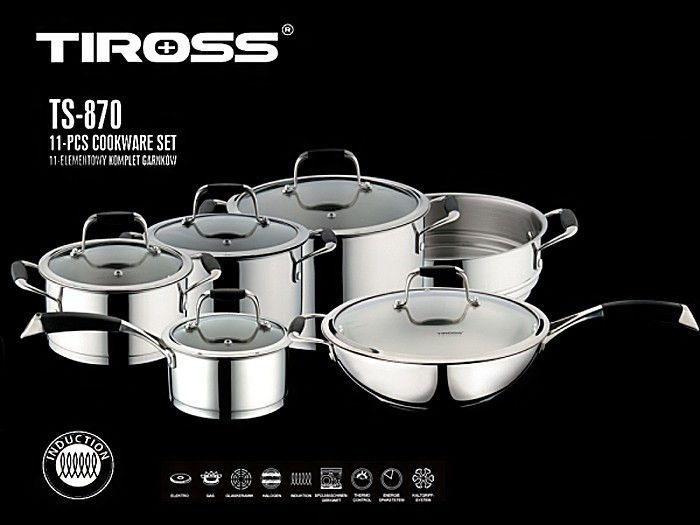 Bộ nồi inox 5 đáy cao cấp Tiross TS870 - Hàng chính hãng