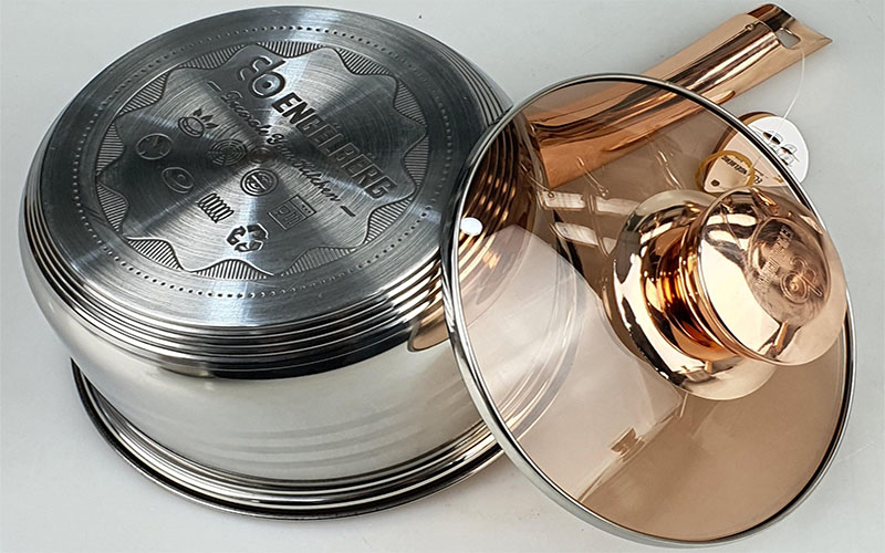 Bộ 6 nồi chảo Inox 5 đáy EBBERG EB-8013 - Hàng chính hãng