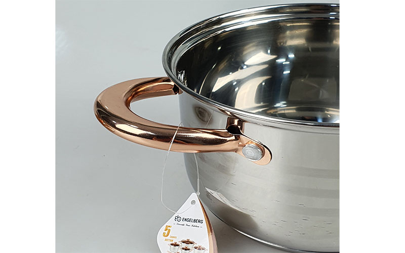 Bộ 6 nồi chảo Inox 5 đáy EBBERG EB-8013 - Hàng chính hãng