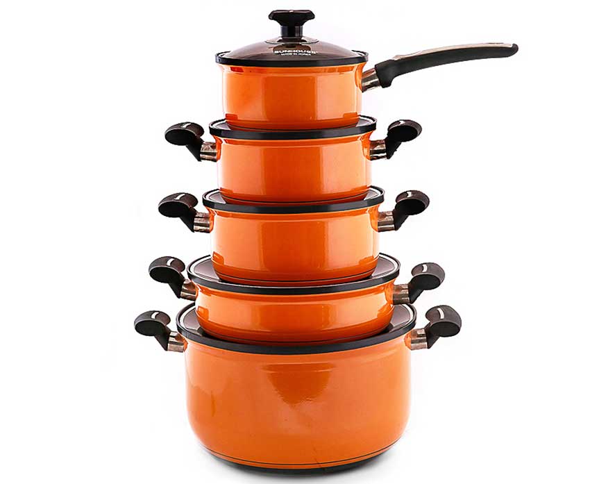 Bộ nồi Anod đáy từ Sunhouse SHG9999 - Hàng chính hãng