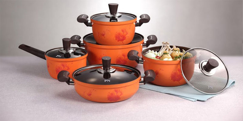 Bộ nồi Ceramic 5 chiếc PoongNyun FACPT - Hàng chính hãng